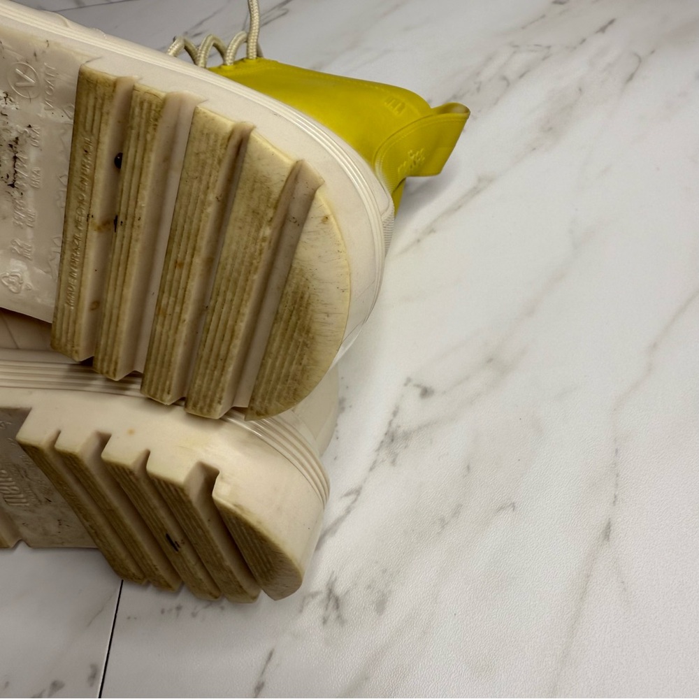 Melissa Coturno Jelly Combat Boots Yellow Ombre - Picture 10 of 10